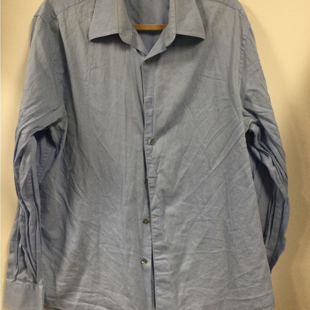 Axist Men's Light Blue Button-Up Dress Shirt - Classic Spread Collar